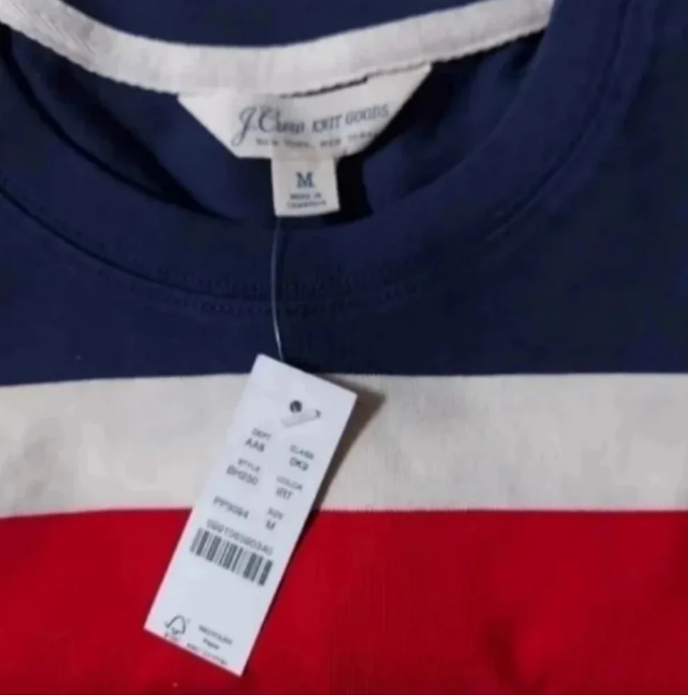 J.Crew Short-sleeve rugby crewneck shirt in stripe MED BNWT 1 LEFT $70
